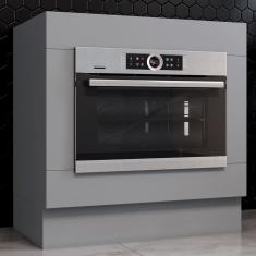 Armário de Cozinha para Forno de Embutir Americana Cinza - Henn