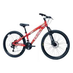 Bicicleta Vikingx Aro 26 Câmbios Shimanos 21V Vermelho
