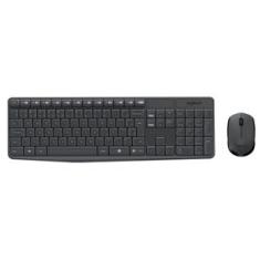 Combo Teclado e Mouse sem fio Logitech MK235 com Conexão USB, Pilhas Inclusas e Layout ABNT2
