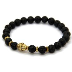 Pulseira Masculina Buda Dourado