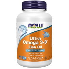 Ultra Omega 3-D Vitamin D-3 1000 IU (90 Softgels) - Now Foods
