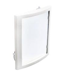 Espelho portátil com 2 ventosas branco quadrado barba banho