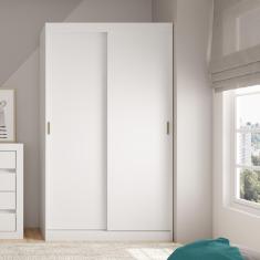 Guarda Roupa Solteiro 2 Portas 2 Gav Branco Carraro