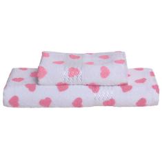 Jogo de Toalhas 2 pçs Banho e Rosto 100% Algodão Felpuda Dohler Prisma Formosa