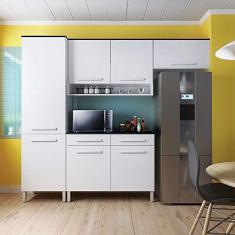 Cozinha Compacta Rebeca 7 Portas 2 Gav. Branco