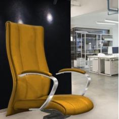Cadeira De Escritório Infinity Martiflex -  Amarelo Escuro