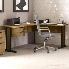 Mesa em L com Gaveteiro 170x150cm Office Kappesberg Itapuã