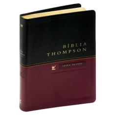 Bíblia Thompson - Aec - Luxo - Letra Grande - Capa Pu - Verde E Vinho