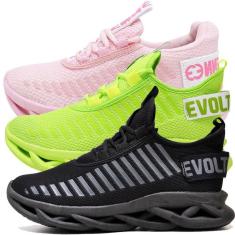 Kit 3 Tênis Easy Style Feminino Evoltenn Sola Trançada-Feminino