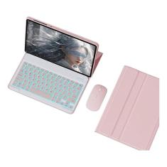 Capa Para Tablet Para Samsung A7 +Mouse+Teclado Bluetooth Retroiluminado