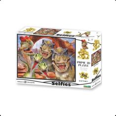 Brinquedo Quebra cabeça Infantil 3D Dino Selfie 100 Peças a partir de 