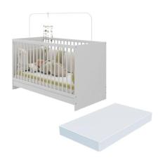 Berço 3 em 1 com Colchão Incluso Multimóveis Framboesa MP4302, Branco