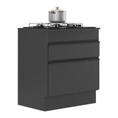 Balcão Cozinha com Rodapé para Cooktop 70 cm 1 Porta 1 Gaveta Veneza M