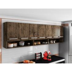 Armario Aereo de Cozinha 7 Portas  Luxemburgo Castani Bela Casa - Casa