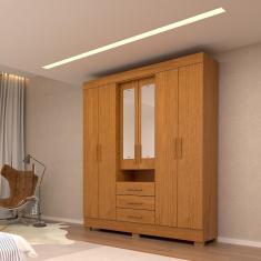 Guarda-Roupa Casal Bolívia Com Espelho 6 Portas Linhamobília