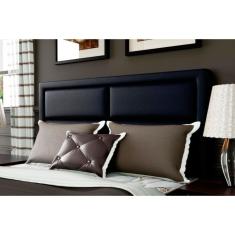 Painel de Cama Box Estofada Casal New York Courano Preto - Probel