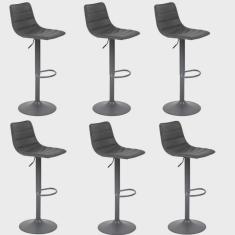 Kit com 6 Banquetas para Cozinha Barbacena