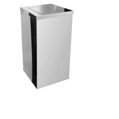 Lixeira quadrada em inox jsn qi2 com tampa vai-vem - 50 litros