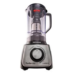 Liquidificador Turbo L1200 Bi 12 Velocidades 1200w Mondial Preto Com Inox 110v