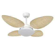 Ventilador de Teto Volare Branco Pétalo Palmae Natural 220V