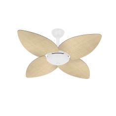 Ventilador Teto Winds Potente 4 Pás Palha Branco Ventax 110V