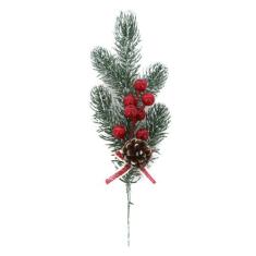 Enfeite de Natal Pick Frutos Le 25x12cm - Cazza, UNICA