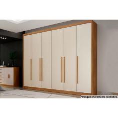 Guarda Roupa Casal 6 Portas E 6 Gavetas Bragaça/coimbra Cumaru/fendi 25 - Novo Horizonte