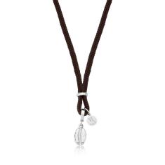 Colar Grão De Café Infantil No Paracord Marrom