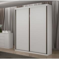 Guarda Roupa Solteiro Búzios-neve 2 Portas 3 Gavetas MDF neve Star Móveis