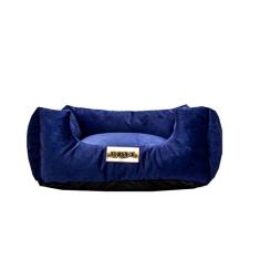 Cama Quadrada para Cachorro ou Gatos Super Luxo Luppet Azul GG