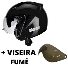 Capacete Mirage Peels Óculos Solar Preto Brilho F21