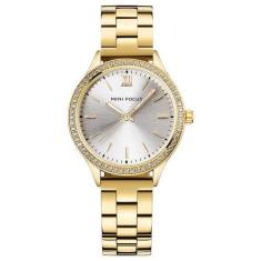 Relógio Feminino De Luxo MINIFOCUS MF 0043 À Prova D' Água (Dourado)