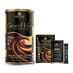 Cacao Whey Lata 30 doses + 4 Amostras Sortidas - Essential Nutrition