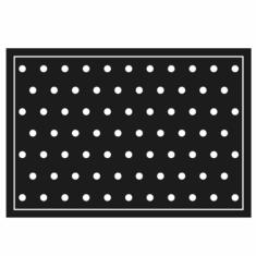 Tapete de Cozinha Kacyumara 45x65cm Decore Black White