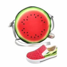 Kit Infantil Bolsa e Tênis Melancia, Magicc Kids