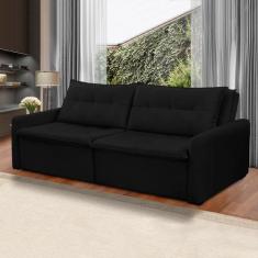 Sofá Cama Retrátil e Reclinável 4 Lugares Mola Bonnel  210 x 100Cm Sli