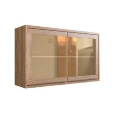 Armário Aéreo para Cozinha com Vidros Reflecta 120cm 2 Portas Viena - 