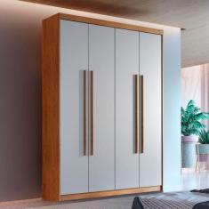 Guarda Roupa Solteiro Heros 4 Portas E 2 Gavetas Moderna Imbuia/off Wh