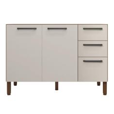 Balcão Cozinha Com Tampo E 2 Portas New Nogueira Off White