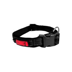 Coleira Kong Nylon Colar Preta Grande P/ Cachorro