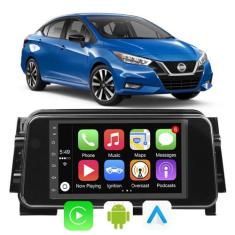 Kit Multimídia Nissan Versa 2021 2022 2023 7" Android-Auto/CarPlay Tv 