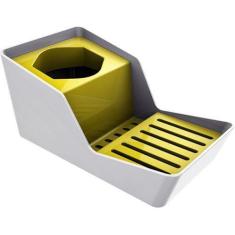 Organizador de Pia para Detergente e Esponja Branco - Crippa, Amarelo