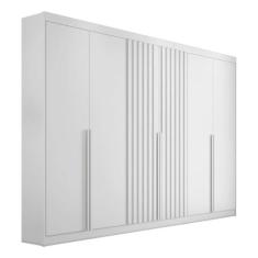 Guarda-Roupa Casal Ripado 6 Portas Siena-Branco Bianchi - Bianchi Móve