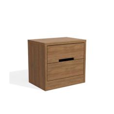 Mesa De Cabeceira Com 2 Gavetas Kappesberg Nogueira