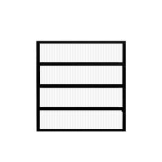 Vitro Basculante Alumínio Preto 80 (a) X 60 (l) - Hale