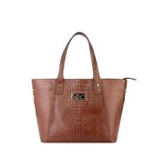 Bolsa feminina de couro croco Audrey-Feminino