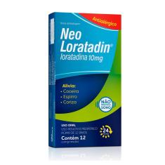 Neo Loratadin Loratadina 10mg 12 comprimidos Neo Química 12 Comprimidos