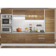 Cozinha Completa Planejada Madesa Glamy Roma 3 Gavetas 13 Portas