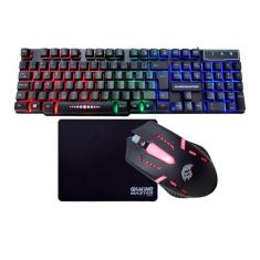 Kit Teclado e Mouse Gamer Gaming Master com Mouse pad