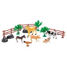 1set animal em miniatura realista anti-hit cor brilhante mini f